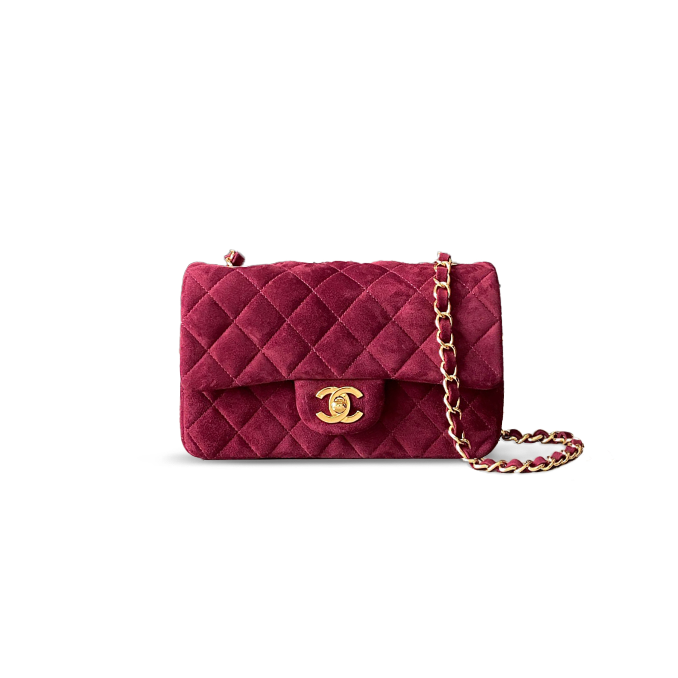 Ch*el suede small double flap shoulder bag 306483 (20*12*6cm)